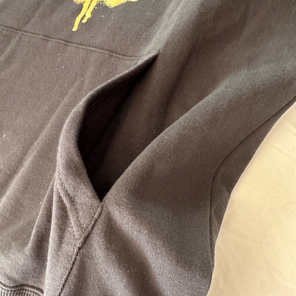 True Religion Black Graffiti Hoodie black and gold Small - Picture 7 of 16